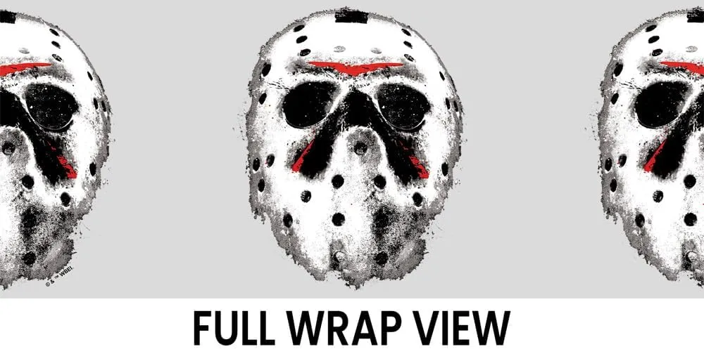 LOGOVISION Friday the 13th Jason Mask Double-Walled Plastic Travel Tumbler Keeps Drinks Hot & Cold, 16oz.