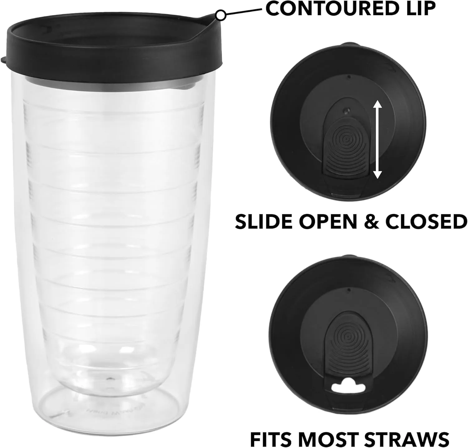 LOGOVISION Friday the 13th Jason Mask Double-Walled Plastic Travel Tumbler Keeps Drinks Hot & Cold, 16oz.