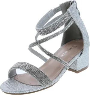 Lucky Top Girls Dress Sandal Low Heel Ankle Strap