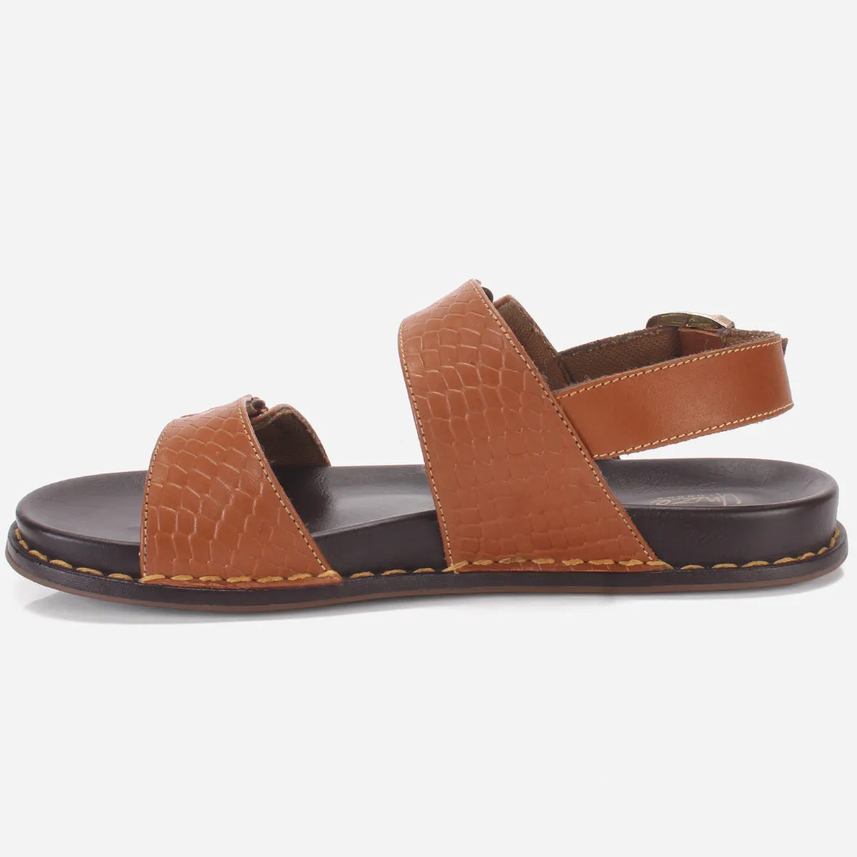 Men "VEERO" Leather Open Toe Summer Flat Sandals