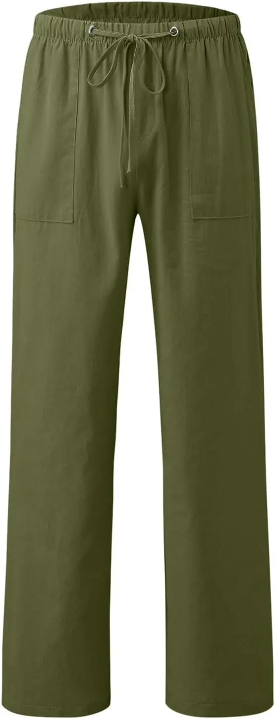 Men's Lightweight Jogging Pant Cargo Chino Work Joggers Baggy Sports Casual Sweatpants Stretch Long Pants