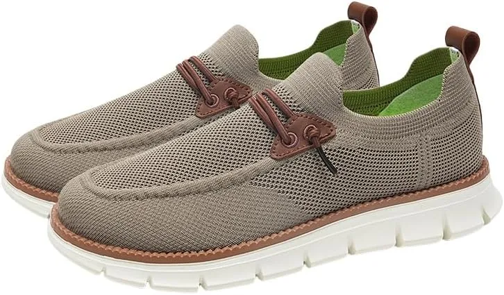 Mens Loafers Shoes Oxfords Lace Up Mesh Slip on Shoes Casual Comfortable Lightweight Fashion Walking Sneakers Slippers Dress Breathable Business Sneakers Outdoor Work Sports Soft Sole Shoe