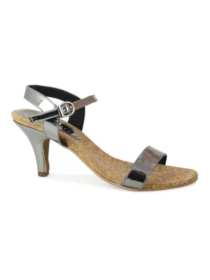 Metallic Ankle Strap Sandal