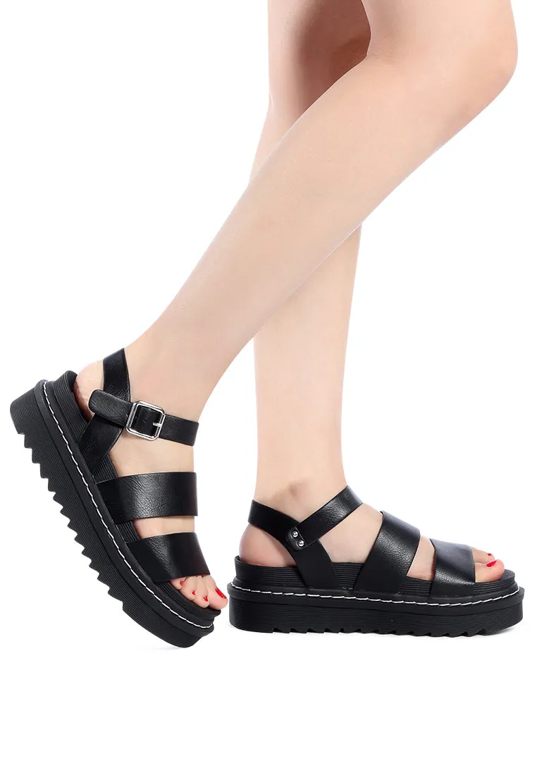 Miray Stitch Detail Sandals