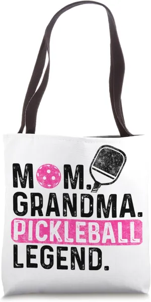 Mom Grandma Pickleball Legend Player Mommy Funny Pickle Ball Tote Bag