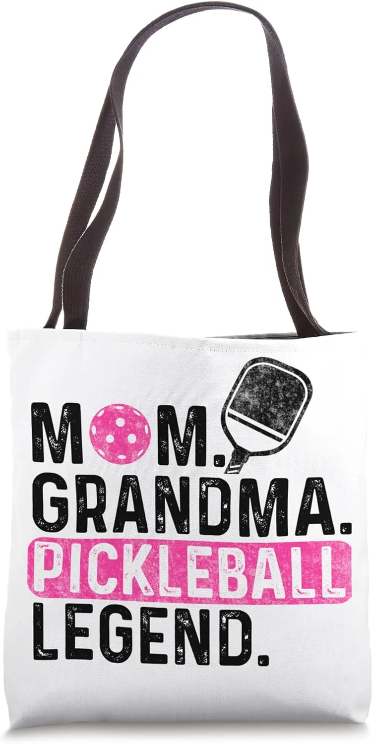Mom Grandma Pickleball Legend Player Mommy Funny Pickle Ball Tote Bag