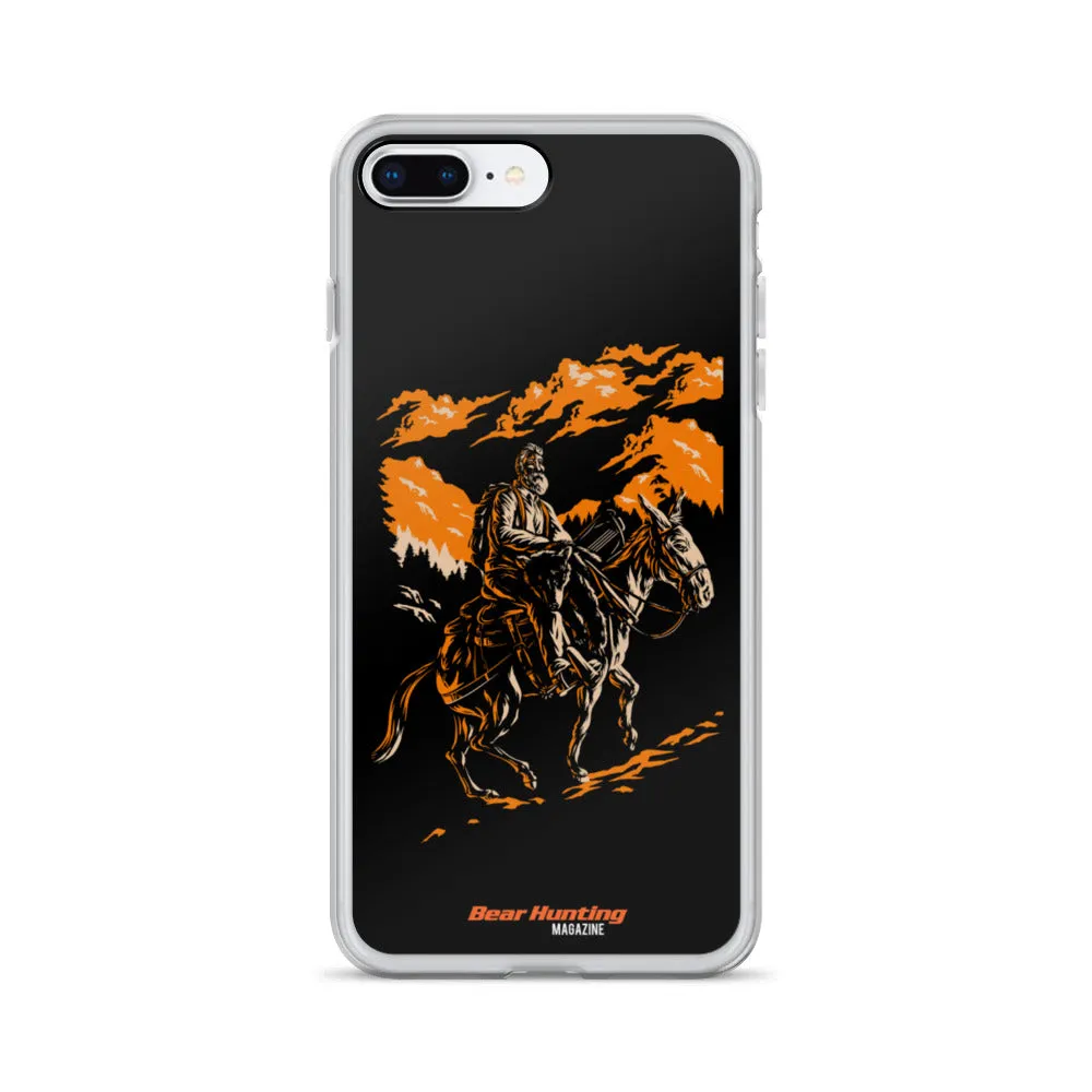 'Mule Riding Bear Hunter' iPhone Case