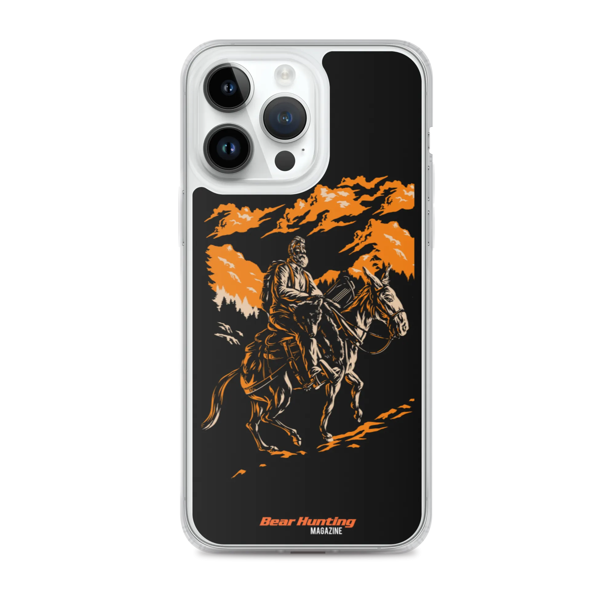 'Mule Riding Bear Hunter' iPhone Case