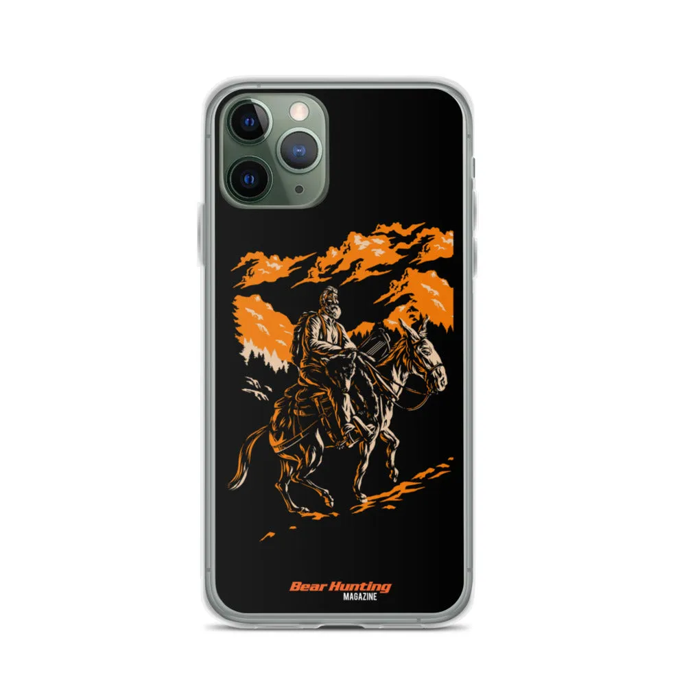 'Mule Riding Bear Hunter' iPhone Case