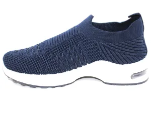 Navy Pull-on Elasticated Trainer-1