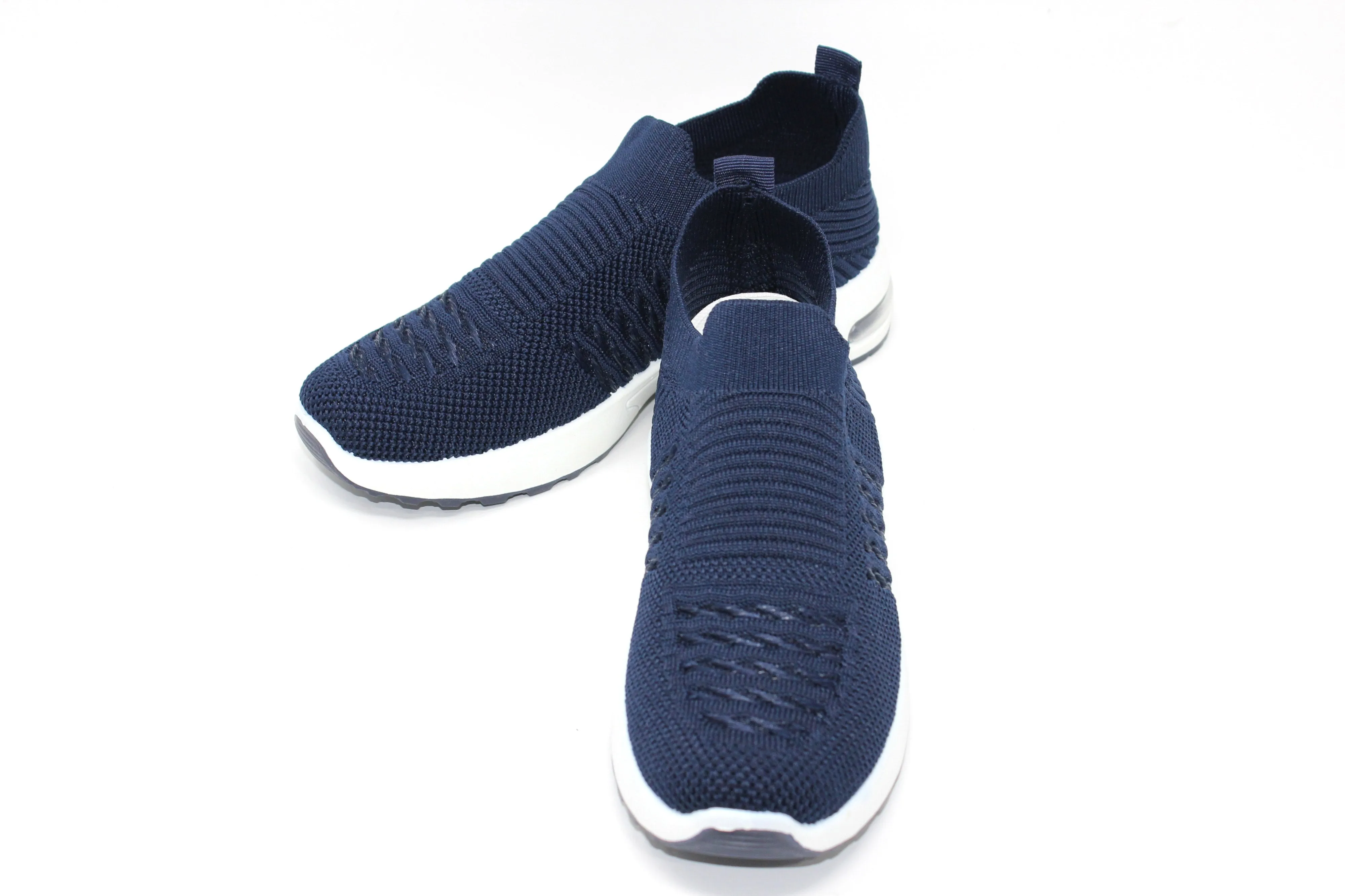 Navy Pull-on Elasticated Trainer-1