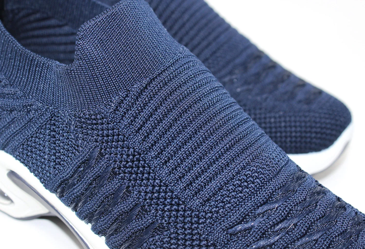 Navy Pull-on Elasticated Trainer-1