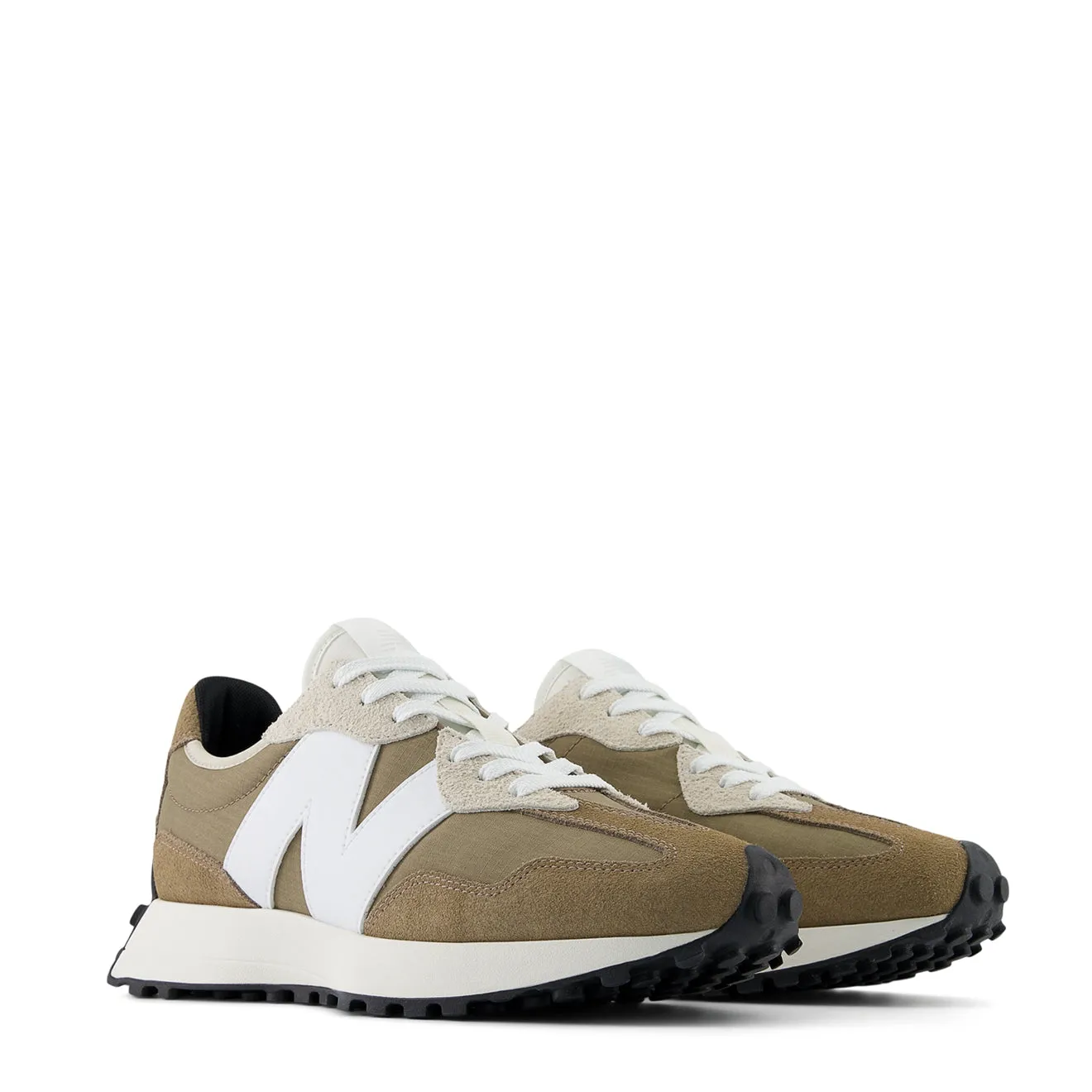 New Balance Men's 327 Trainer Mushroom / White