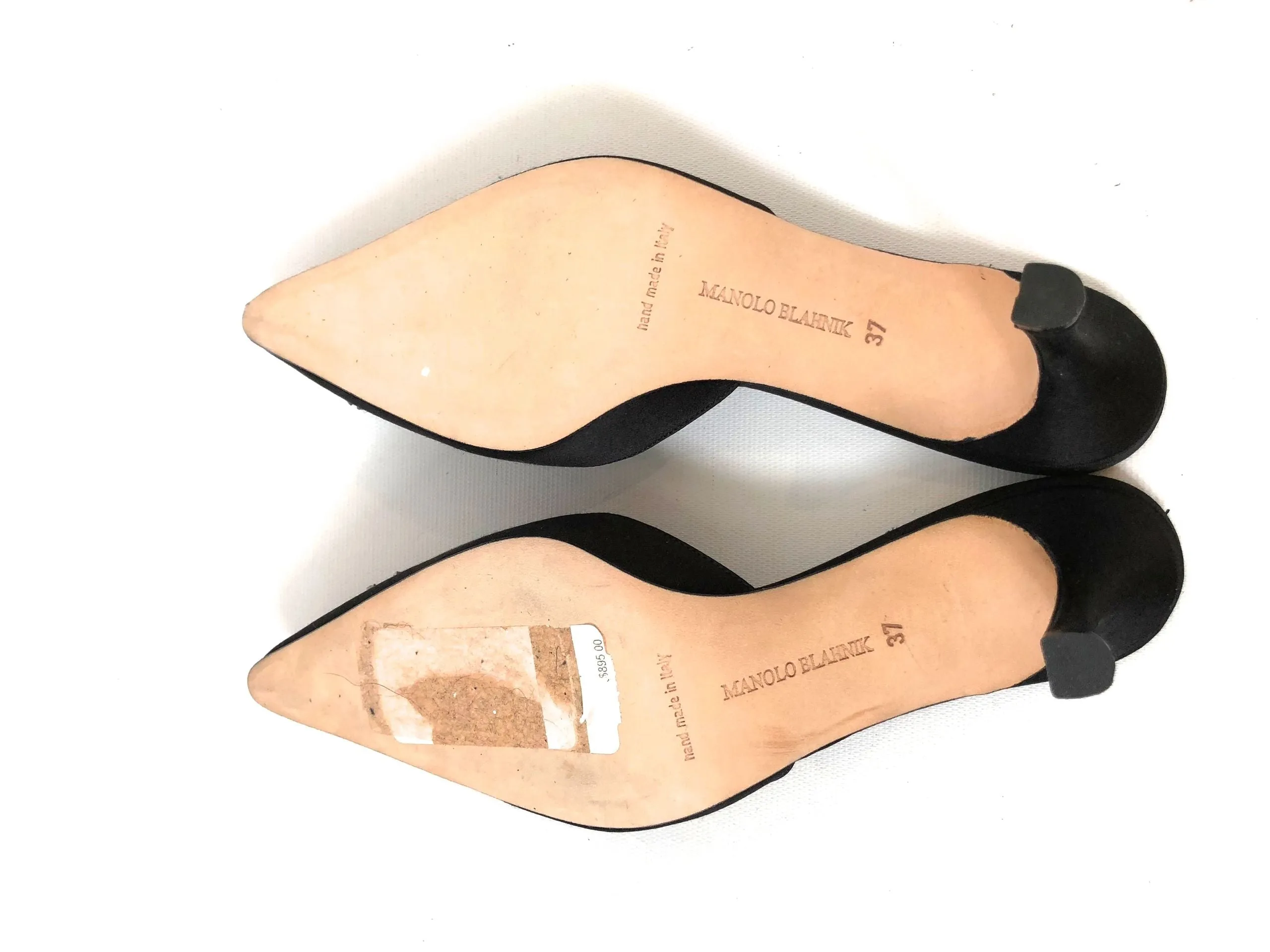 NEW Manolo Blahnik Hangisi Mules Size 37 It (7 Us)