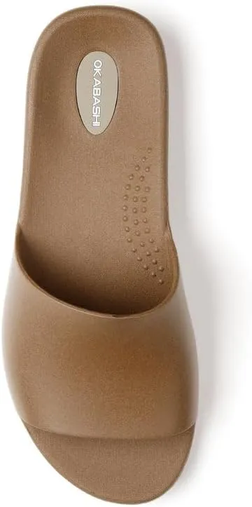 OKABASHI Women's Cruise Slide Sandal | Contoured Footbed w/Arch Support for All-Day Comfort | Lightweight & Waterproof Design | Sustainably Made in The USA