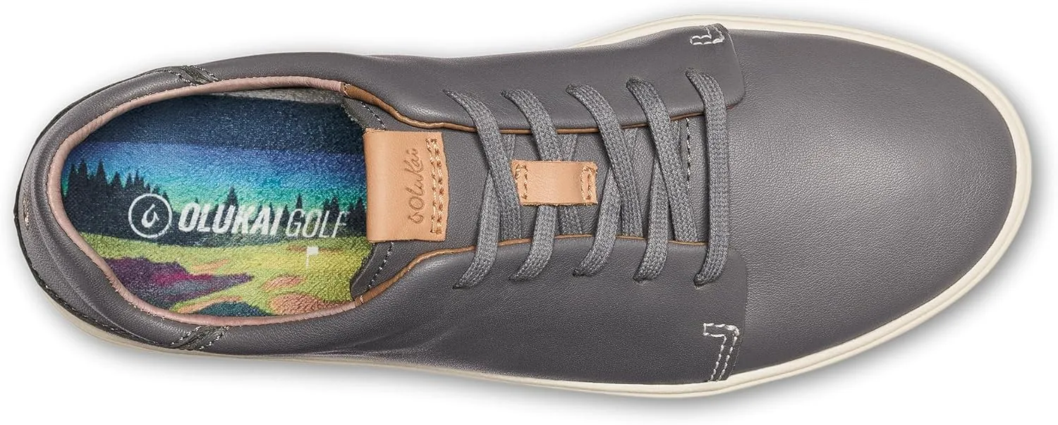 OLUKAI Wailea Women's Golf Shoes, Spikeless Golf Shoes, Supple Full-Grain Leather & Contoured Footbed, Waterproof & Stain-Resistant