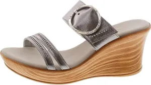ONEX Women's Cynthia Wedge Sandal,Pewter,8
