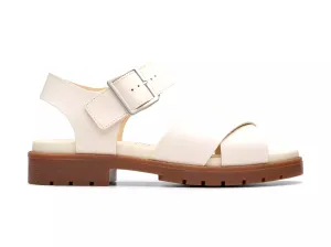 'Orinoco Cross' women's sandal - off white