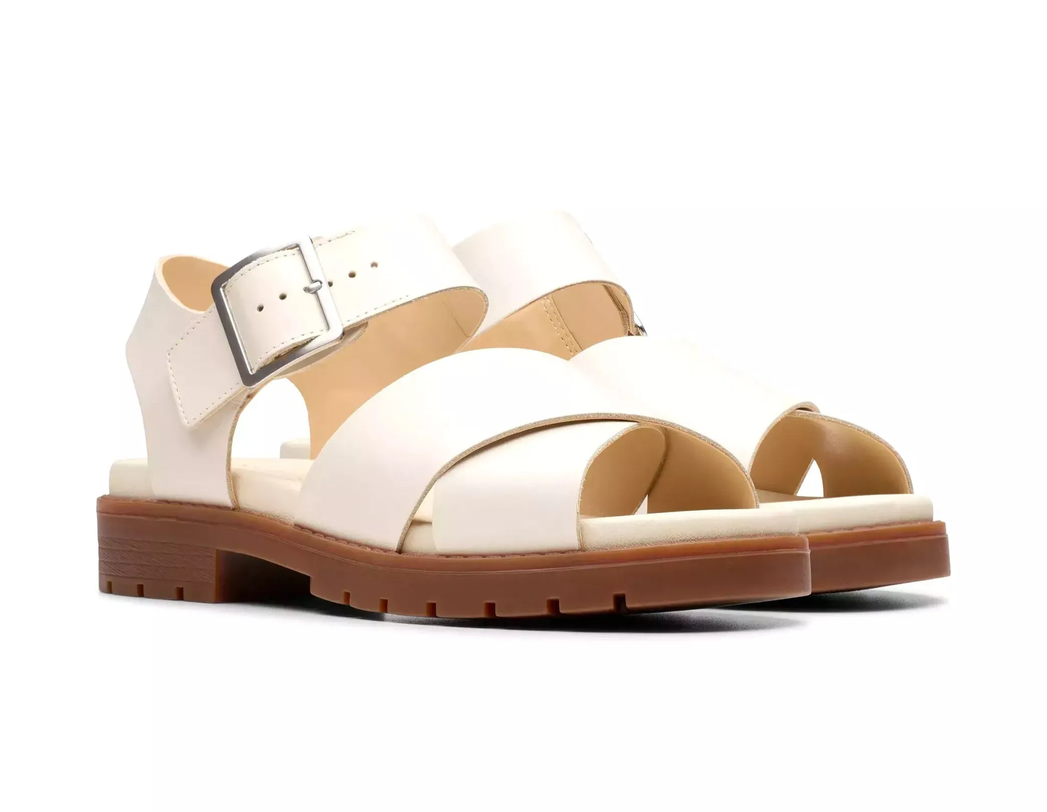 'Orinoco Cross' women's sandal - off white