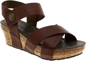 Pierre Dumas Womens Chantal-4 Wedge Sandal (7.5, Whiskey)