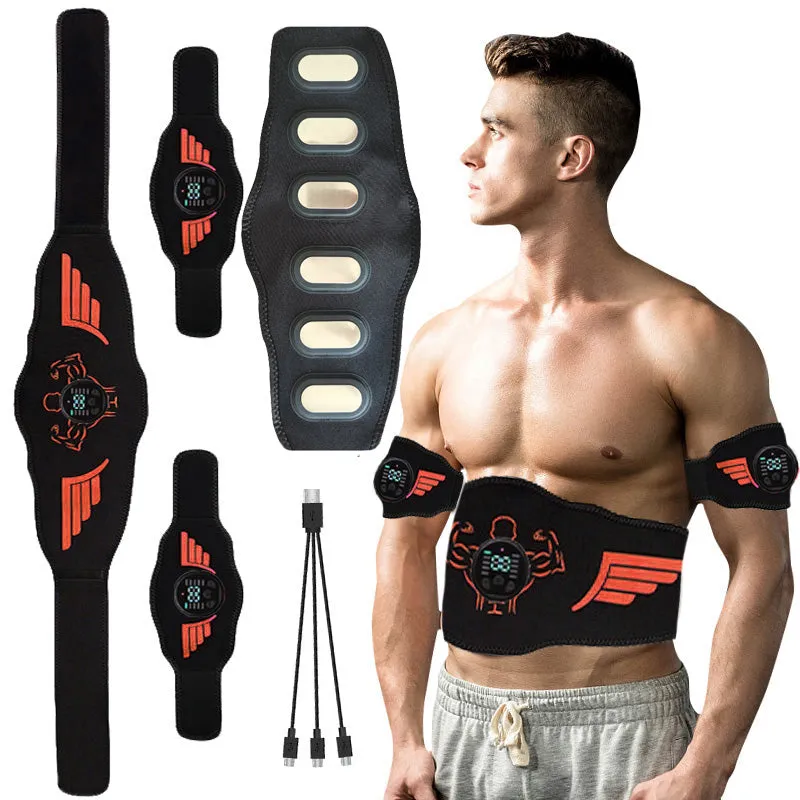 Premium EMS Muscle Stimulator Abdominal Trainer Massage Belt - 10 Modes, 30 Strength Levels, USB Rechargeable, Slim Belly and Arm Toner for Weight Loss and Fitness Training