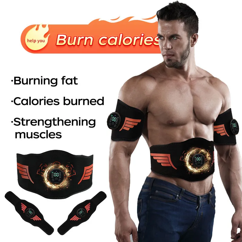 Premium EMS Muscle Stimulator Abdominal Trainer Massage Belt - 10 Modes, 30 Strength Levels, USB Rechargeable, Slim Belly and Arm Toner for Weight Loss and Fitness Training