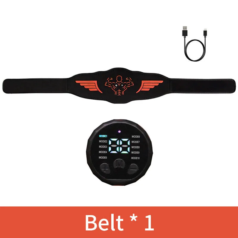 Premium EMS Muscle Stimulator Abdominal Trainer Massage Belt - 10 Modes, 30 Strength Levels, USB Rechargeable, Slim Belly and Arm Toner for Weight Loss and Fitness Training