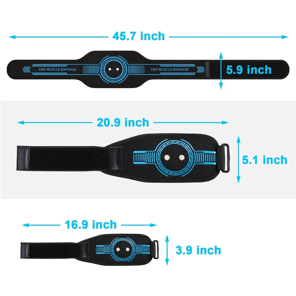 Premium EMS Muscle Stimulator Abdominal Trainer Massage Belt - 10 Modes, 30 Strength Levels, USB Rechargeable, Slim Belly and Arm Toner for Weight Loss and Fitness Training