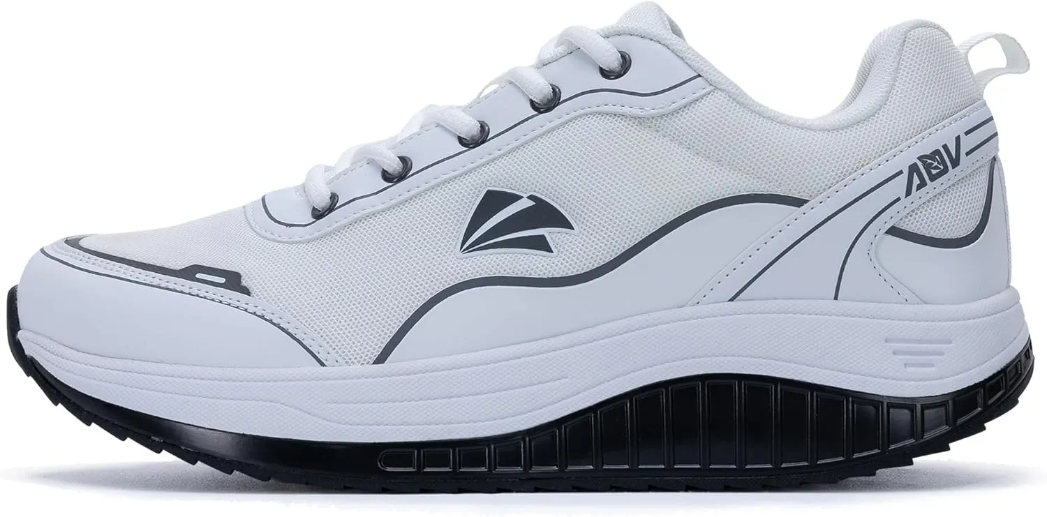 QAUPPE Men's Shoes Walking Arch Support Orthotic Sneakers Plantar Fasciitis Wide Tennis Shoes for Heel and Foot Pain Relief