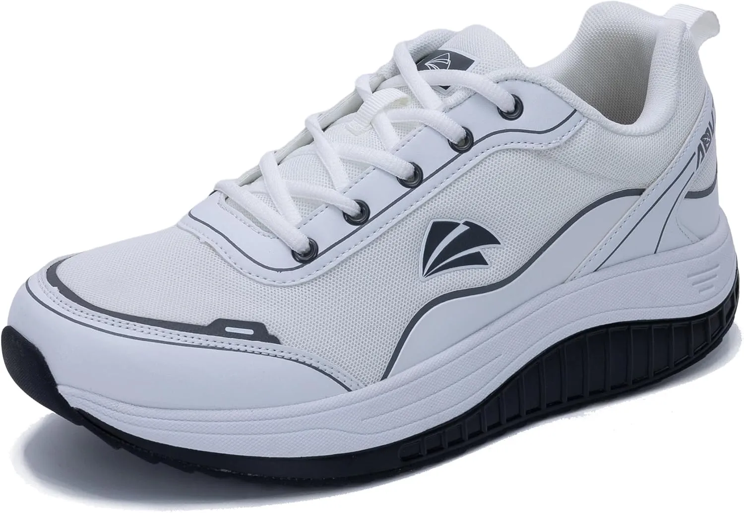 QAUPPE Men's Shoes Walking Arch Support Orthotic Sneakers Plantar Fasciitis Wide Tennis Shoes for Heel and Foot Pain Relief