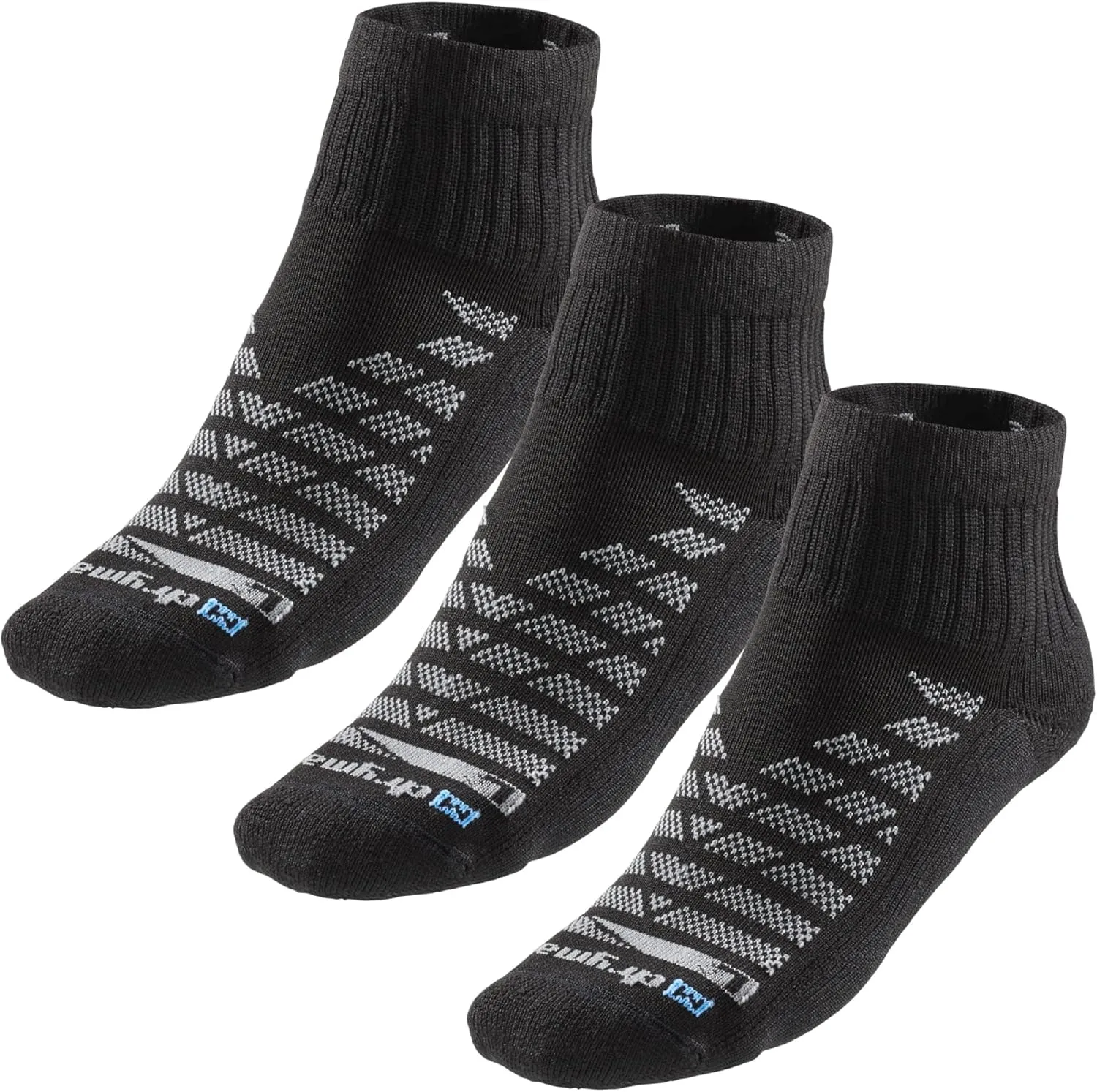 R-Gear Drymax Quarter Running Socks For Men and Women | Breathable, Moisture Control & Anti Blister | 3 Pack