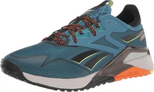 Reebok Men's Nano X2 Tr Adventure Cross Trainer, Steely Blue/Black/Smash Orange, 8