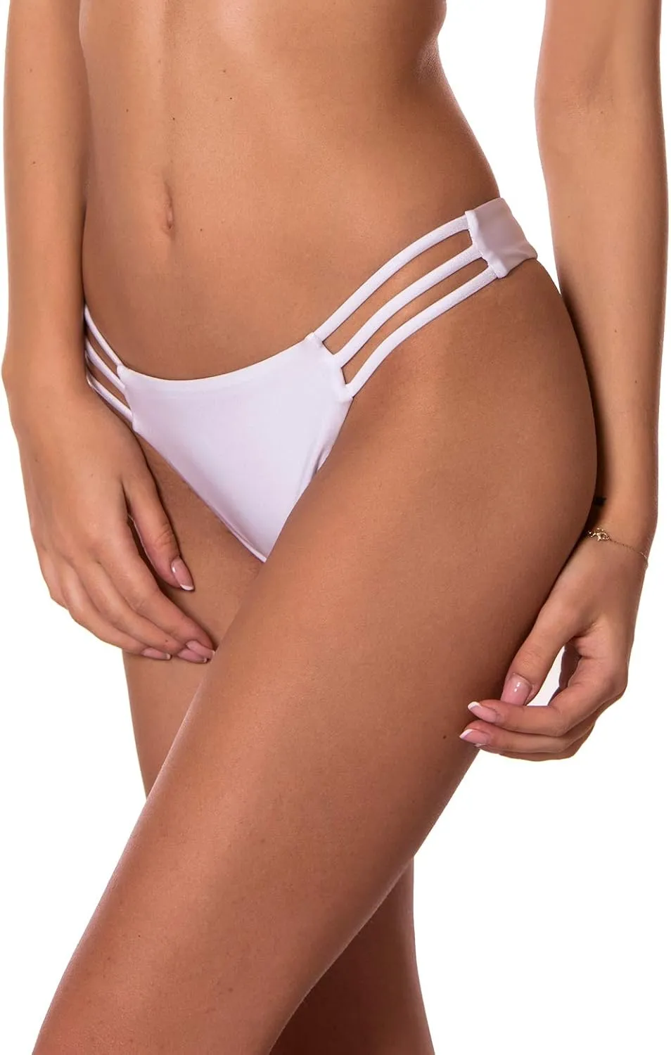 RELLECIGA Women's Triple Strappy Thong Bikini Bottoms