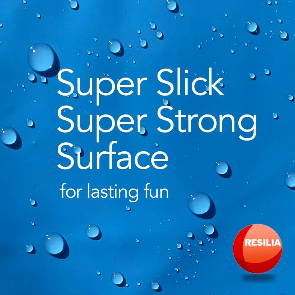 Resilia - Super Slip Lawn Water Slide XL, 20 Feet Long x 6 Feet Wide, for Adults and Teens, Powder Blue with Hold Steady Stakes