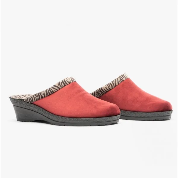Rohde 2465 Womens Mule Slippers Bordeaux