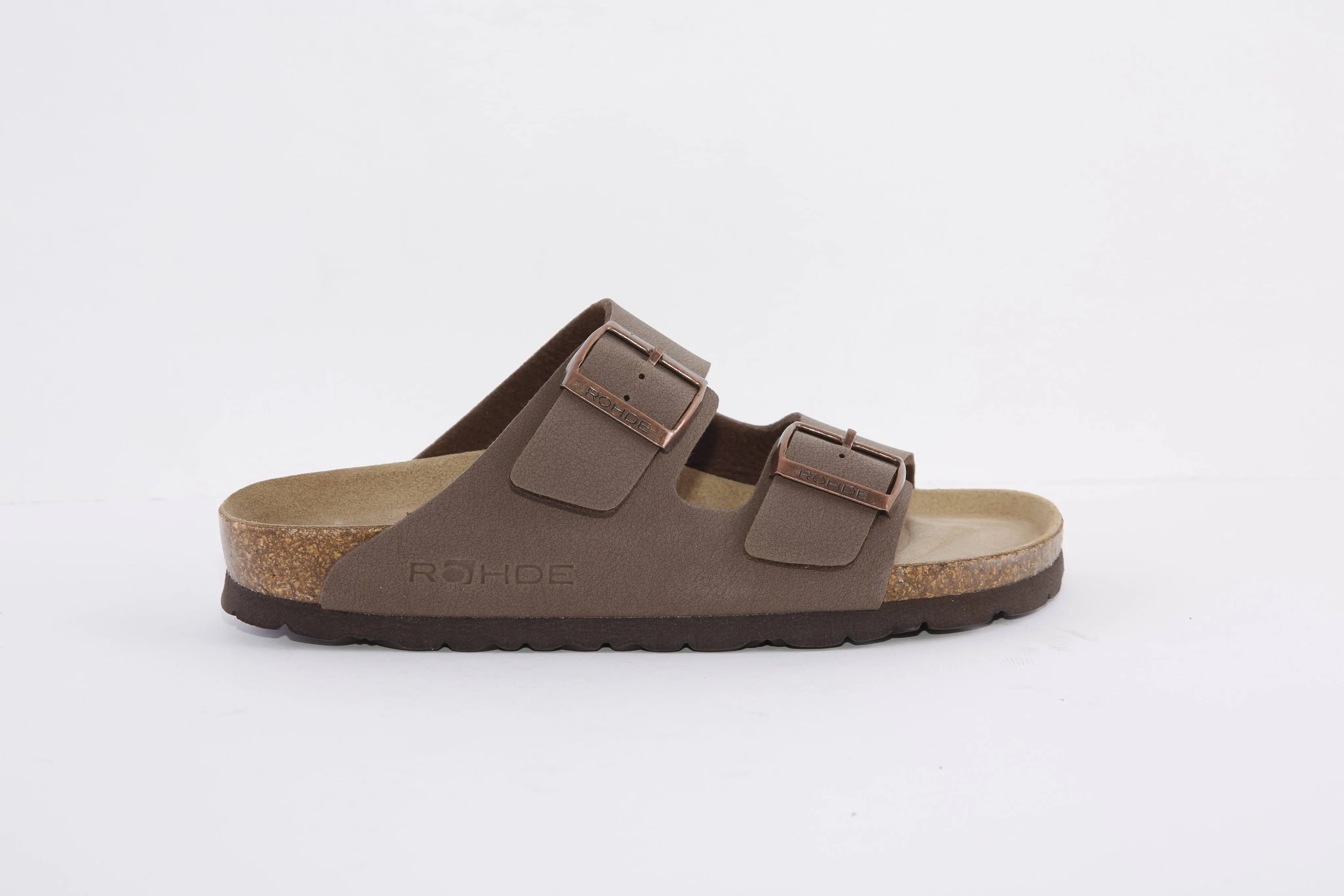 ROHDE - 5631 72 FLAT 2 BUCKLE COMFORT MULE - BROWN