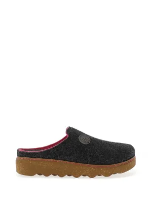 Rohde Womens Wool Trim Mules, Grey & Pink