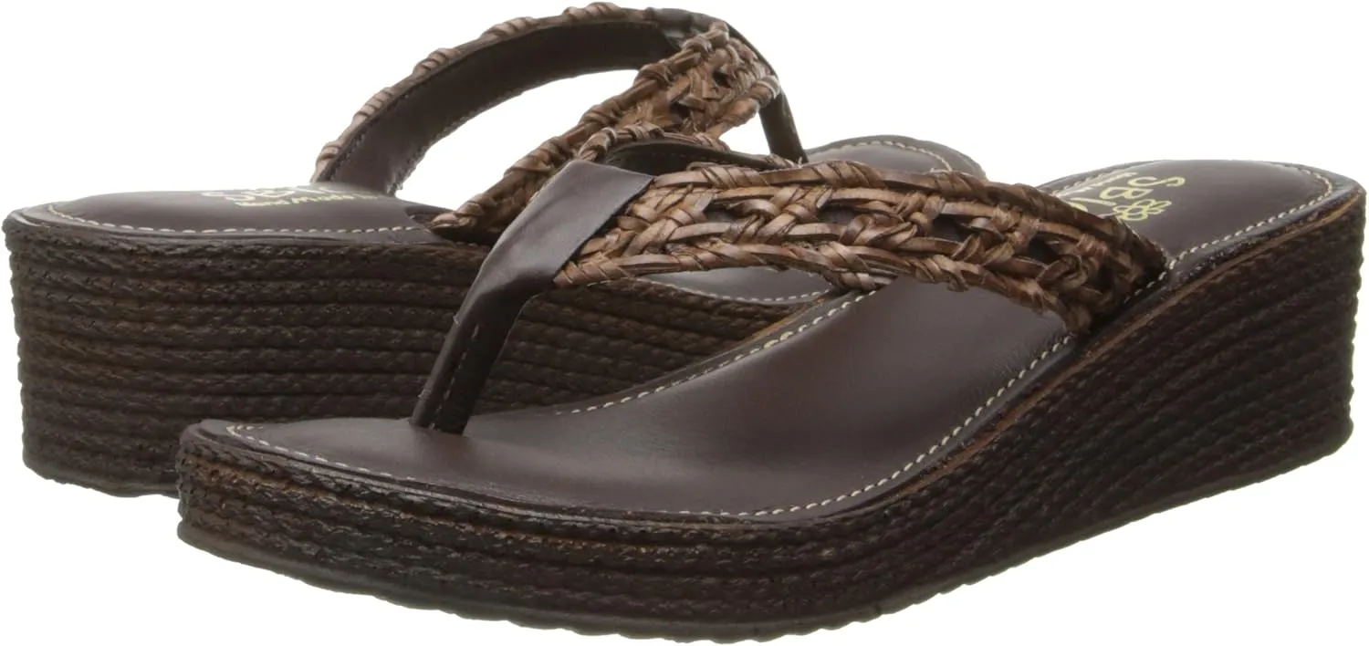 Sbicca Women's Altadena Wedge Sandal,Brown,8 B US