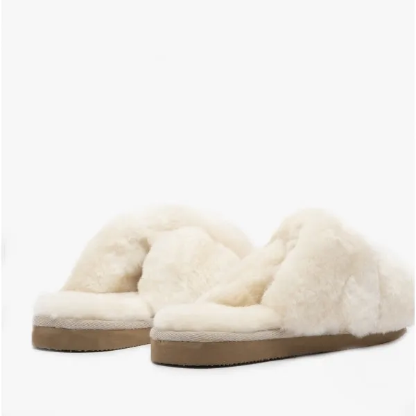 Shepherd LOVISA Womens Sheepskin Mules Creme