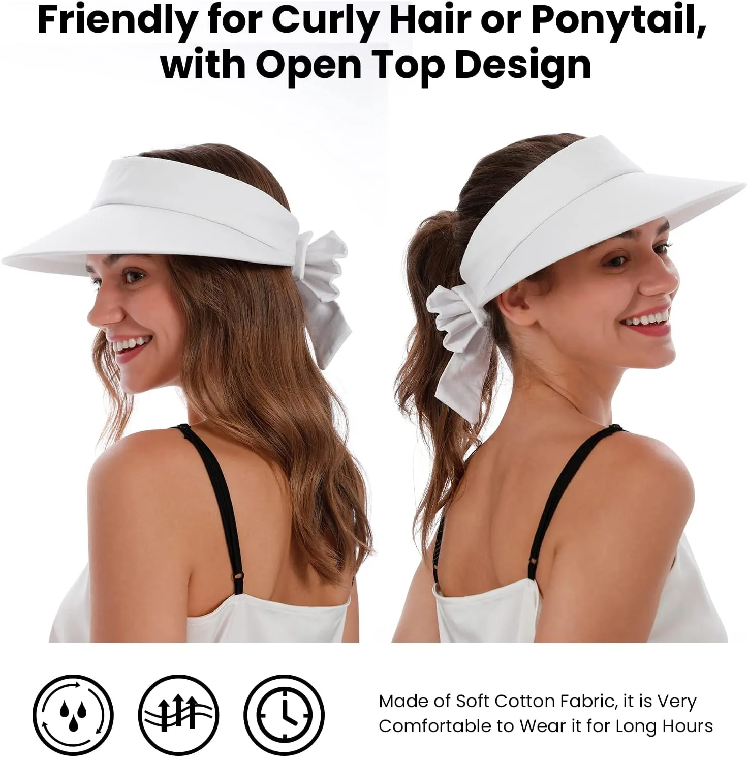 Simplicity Women's UPF 50  UV Protection Wide Brim Beach Sun Visor Hat