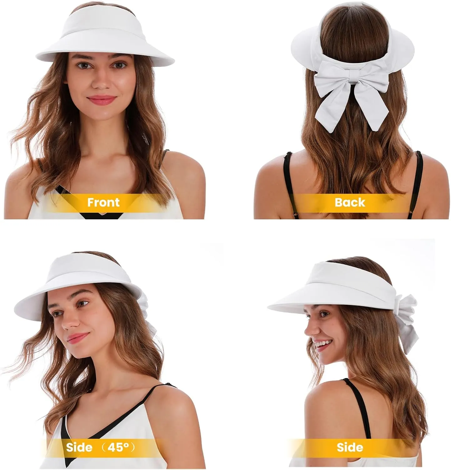 Simplicity Women's UPF 50  UV Protection Wide Brim Beach Sun Visor Hat