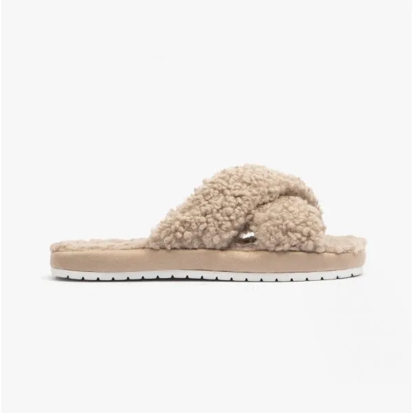 Skechers 167236/TPE COZY SLIDE Womens Slippers Taupe/Natural