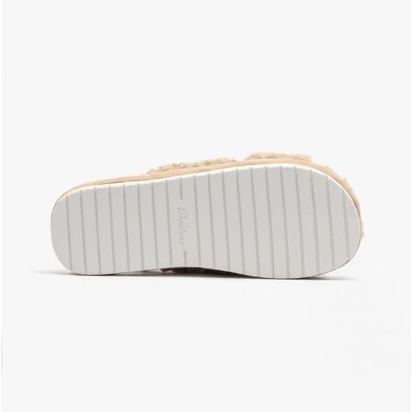 Skechers 167236/TPE COZY SLIDE Womens Slippers Taupe/Natural