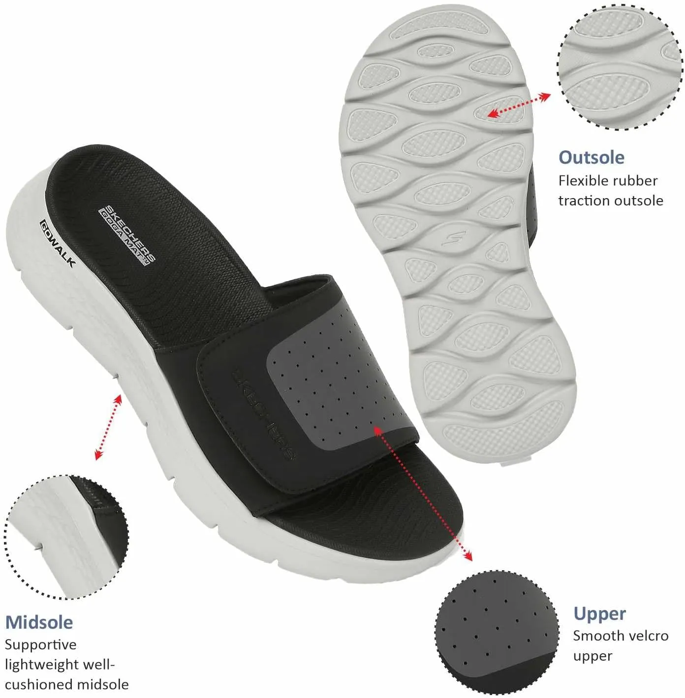 Skechers Men's Go Walk Flex Sandal-Sandbar