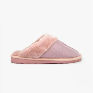Sleepers JULIET Womens Fur Cuff Sparkle Mules Pink