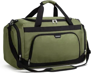 Small Gym Bag - 40L Duffle Bag for Men Women Lightweight Duffel Bag with Shoe Compartment Wet Pocket Travel Bag Sports Bag for Sports Gym Travel - Black, Green