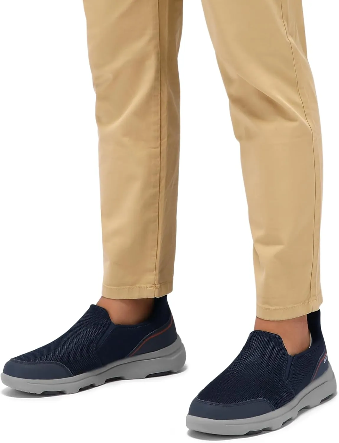 STQ Mens Orthopedic Shoes for Plantar Fasciitis, Comfortable Slip on Walking Shoes for Foot and Heel Pain Relief