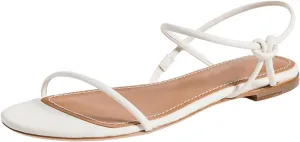 Strappy Flat Sandals for Women Round Open Toe Slip on Ankle Strap Backless Sandals Slingback Casual Vacation Dressy Shoes