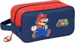 Super Mario Trick - Medium Shoe, Multipurpose, Pencil Case, Sports, Extracurricular, Football, Comfortable and Versatile, 29 x 14 x 15 cm, Dark Blue/Red, M, Casual, Dark blue/red, M, Casual