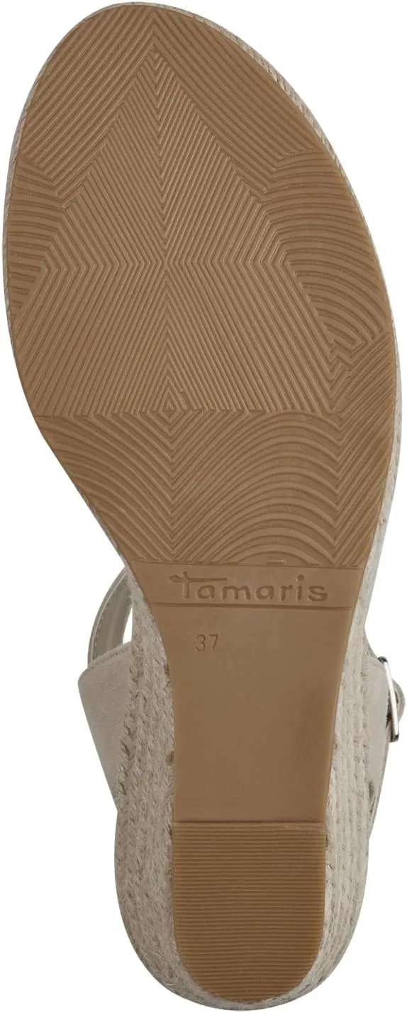 Tamaris Women's Ankle-Strap Wedge Sandal, 9 US